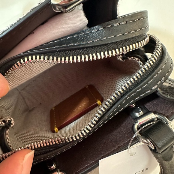 **SOLD** NWT Coach Rogue Bag 12 In Haircalf With Zebra Print (Micro Bag) - Picture 9 of 12